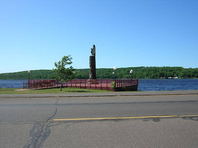 An interesting statue in Wakefield, MI.