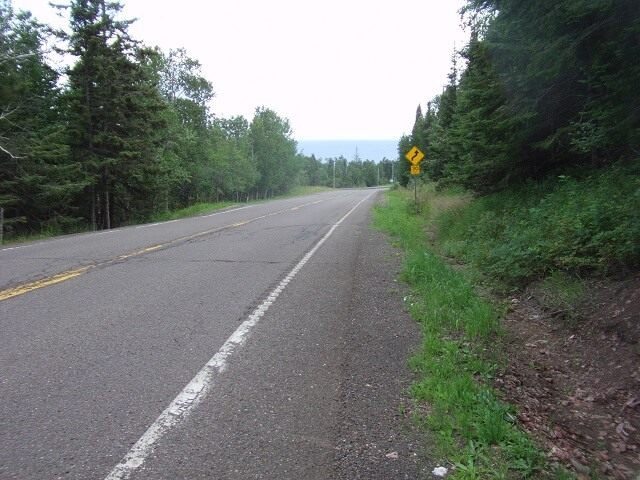 My first glimpse of Lake Superior heading east on Highway 1.