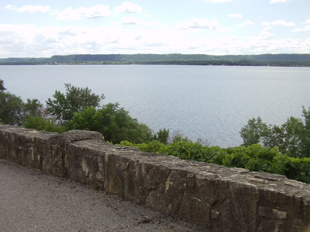 The Mississippi River along highway 35 in Wisconsin.