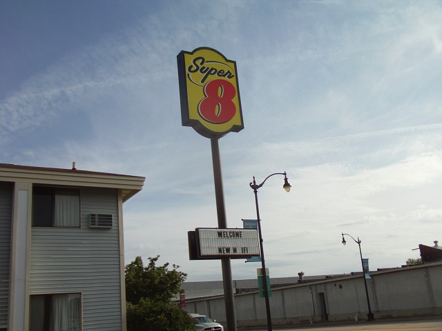 Leaving the Super 8 in La Crosse, WI