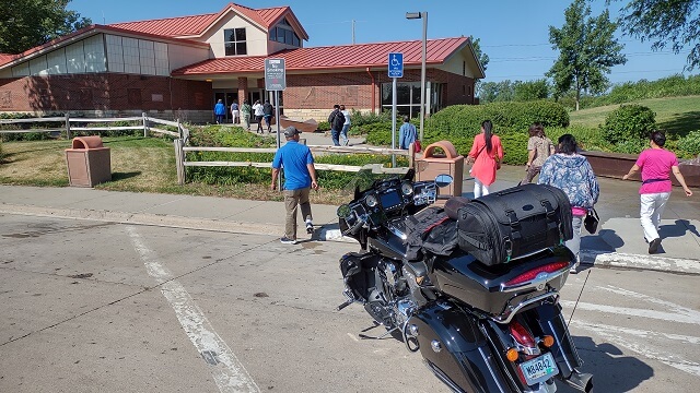 Stopping for a rest break in Sergeant Bluff, IA.