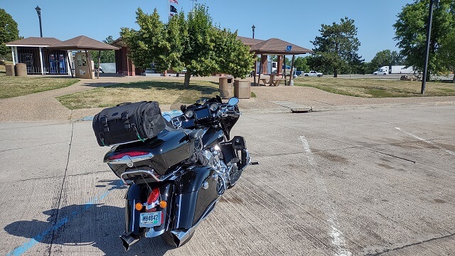 Stopping for a rest break near Danville, MO.