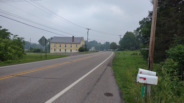 Where the GPS routed me off the main highway in East Pallestine, OH.