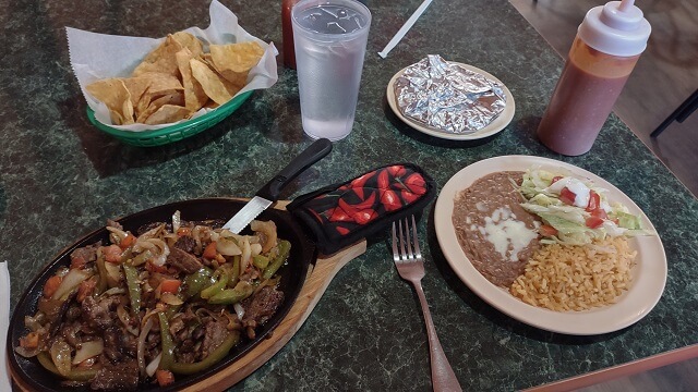 The fajitas I ate for supper in Goshen, IN.