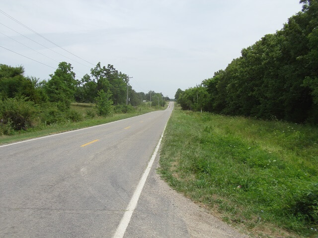 Getting off the detour and back on Route 66 northeast of Marshfield, MO.