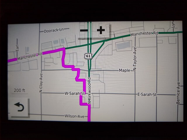 Odd GPS routing in Kirkwood, MO.