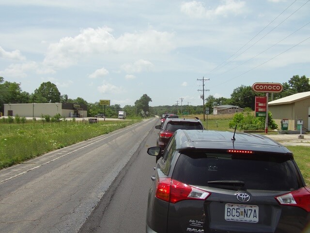 Road construction east of Lake Of The Ozarks, MO.