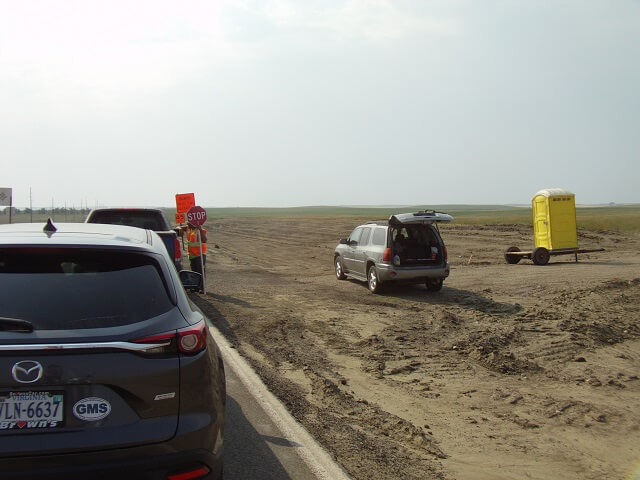 Road construction west of Lemmon, SD.