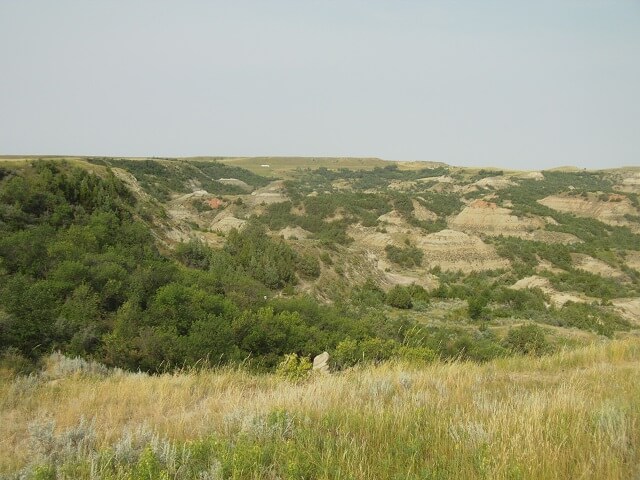 Painted canyon in Teddy Roosevelt National Park.