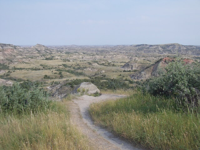 Painted canyon in Teddy Roosevelt National Park.