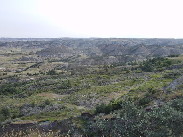 Painted canyon in Teddy Roosevelt National Park.