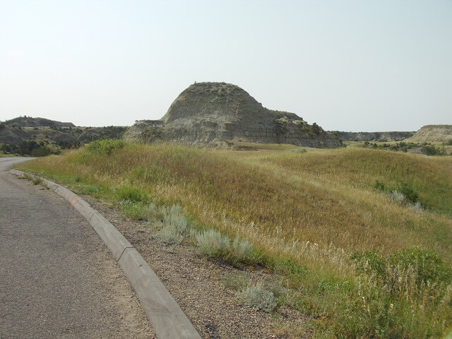 Riding the south loop in Teddy Roosevelt National Park.