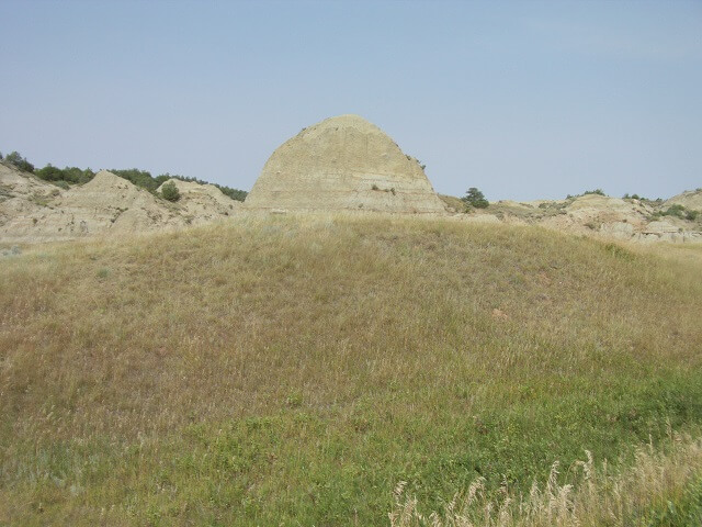 Riding the south loop in Teddy Roosevelt National Park.