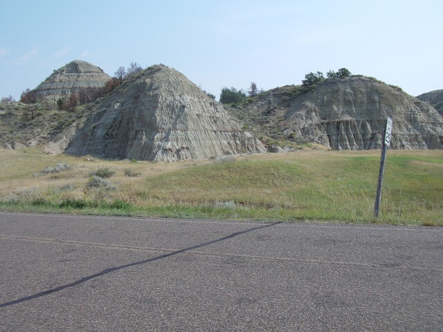 Riding the south loop in Teddy Roosevelt National Park.