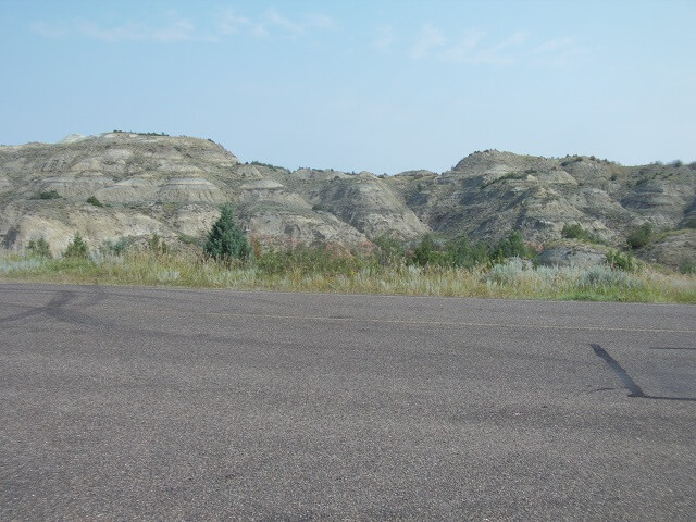 Riding the south loop in Teddy Roosevelt National Park.