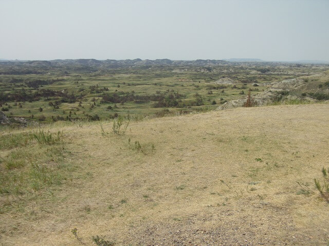 Riding the south loop in Teddy Roosevelt National Park.