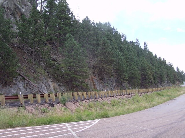 Highway 385 by Sheridon Lake.