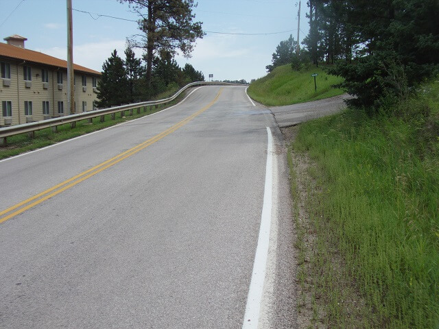 Riding the Old Hill City Road.