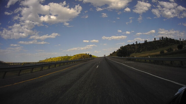 Riding west on I-90 between Billings, MT and Bozeman, MT.