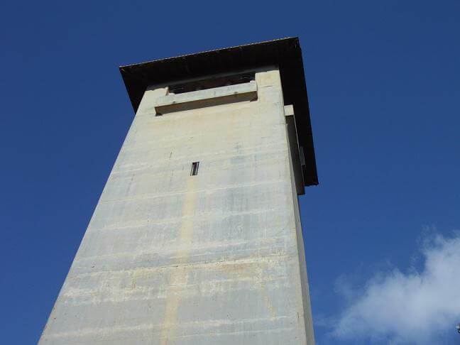 Looking up at Judson Tower.