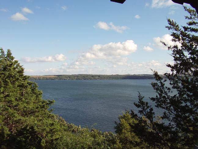 Looking out over the lake from the prayer tower.