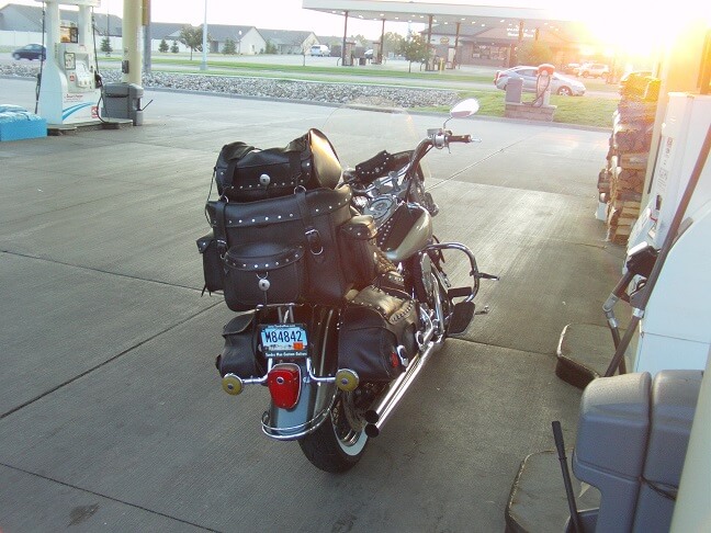 Getting gas before I left Sioux Falls.