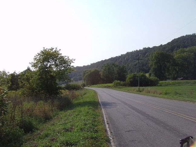 Scenery along county road P.