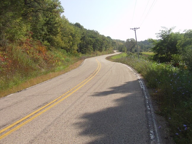 County road JG outside of Mt. Horeb, WI