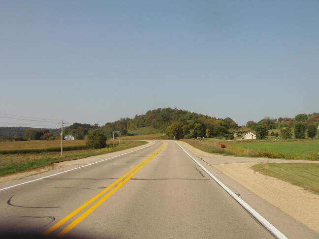 Riding between Reedsburg and LaCrosse, WI