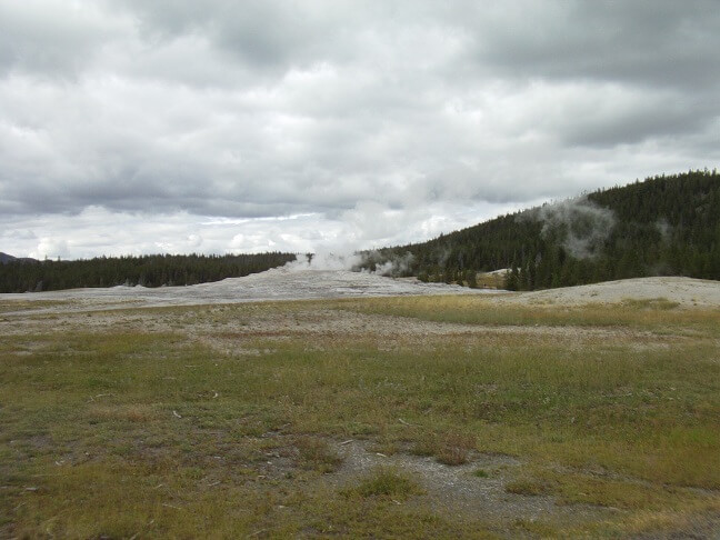 At Old Faithful.