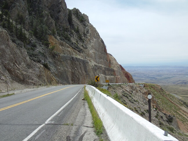 Riding through the Bighorn Mountains.