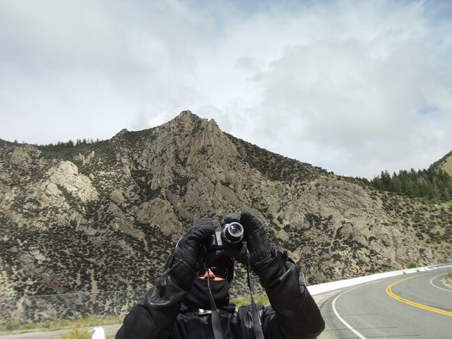 Riding through the Bighorn Mountains.