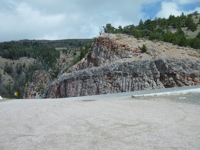 Riding through the Bighorn Mountains.