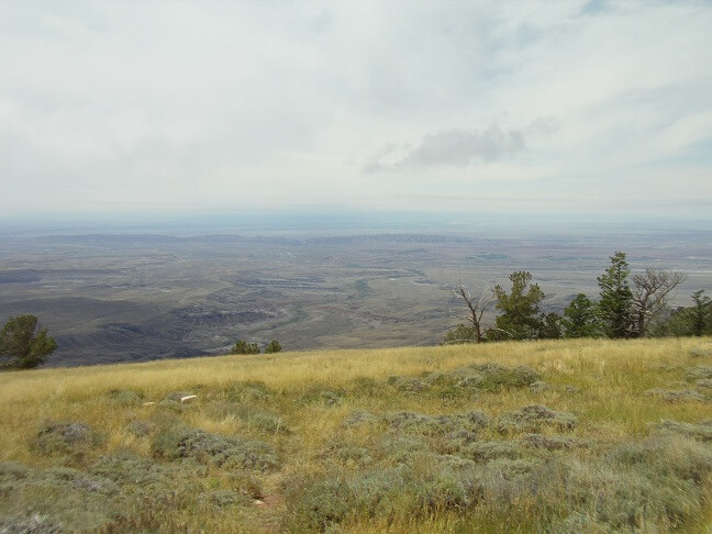 Riding through the Bighorn Mountains.