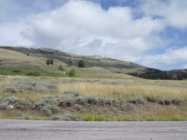 Riding through the Bighorn Mountains.