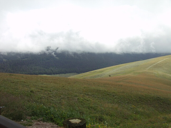 Riding through the Bighorn Mountains.