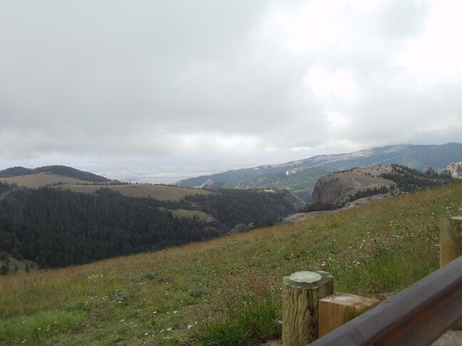 Riding through the Bighorn Mountains.