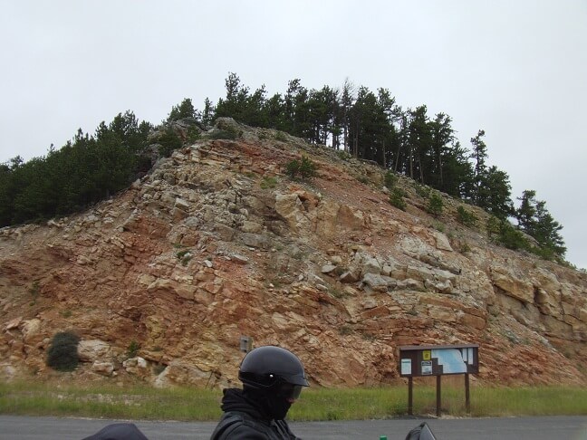 Riding through the Bighorn Mountains.