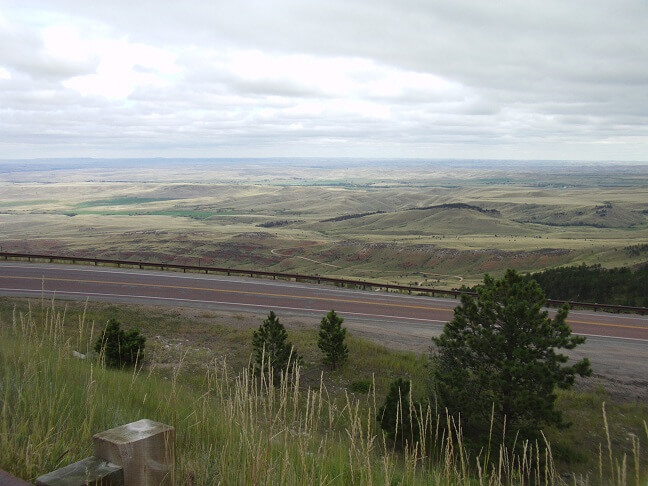 Riding through the Bighorn Mountains.