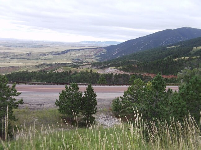 Riding through the Bighorn Mountains.