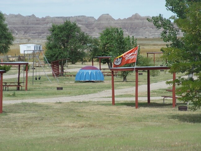 An old school merry-go-round spotted in the wild.