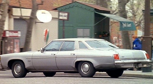 A side view of a 1975 Oldsmobile Delta 88.