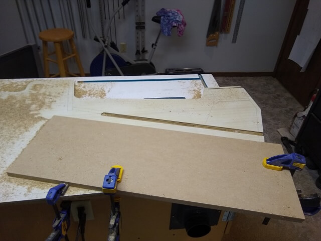 Routing the channel for the other side of the monitor bezel.