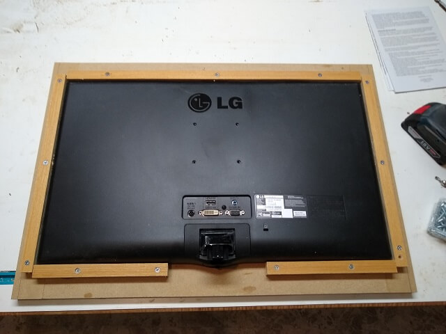 Cleats to hold the monitor in the correct position.