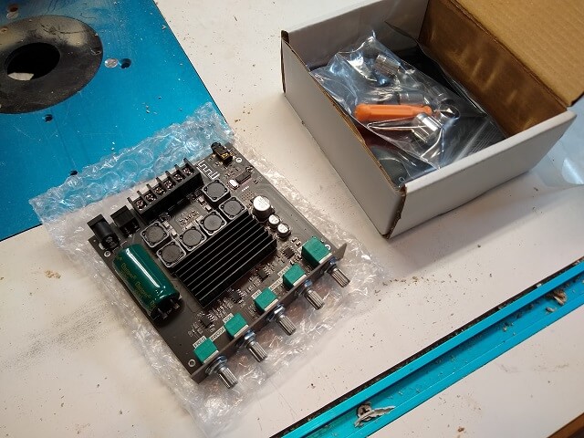 The circuit board amp as it comes out of the box.