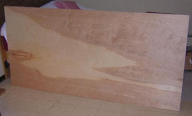 The back piece after cutting to size.
