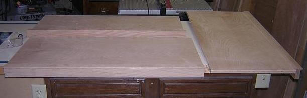 The shelf assemblies ready to go.
