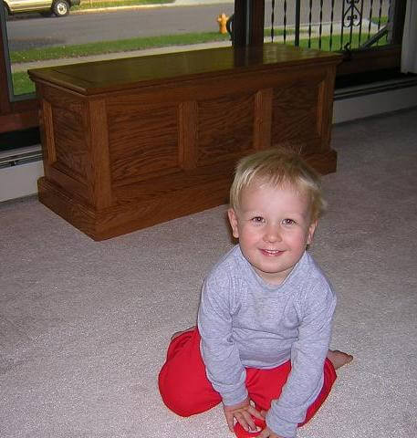 Tundra boy approves of his new toy box.